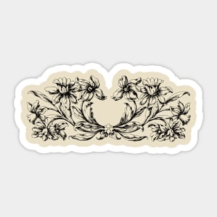 vintage Flower divider Sticker